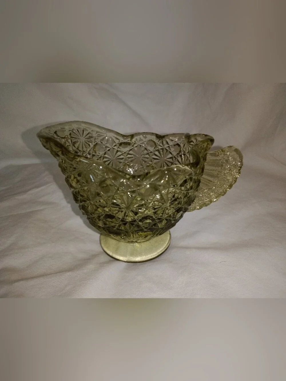 Vintage Fenton Daisy And Button Glass Creamer 2 7/8